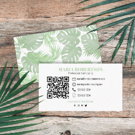 Anslut med mig | QR-kod Social Media Handflatan Lö Visitkort