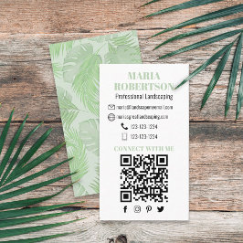 Anslut med mig | QR-kod Social Media Handflatan Lö Visitkort