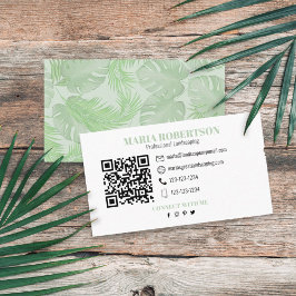 Anslut med mig | QR-kod Social Media Handflatan Lö Visitkort