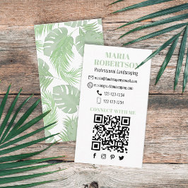Anslut med mig | QR-kod Social Media Handflatan Lö Visitkort
