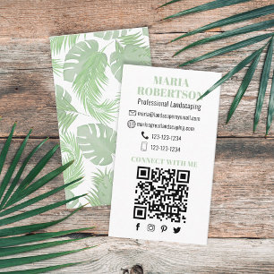 Anslut med mig QR-kod Social Media Handflatan Lö Visitkort
