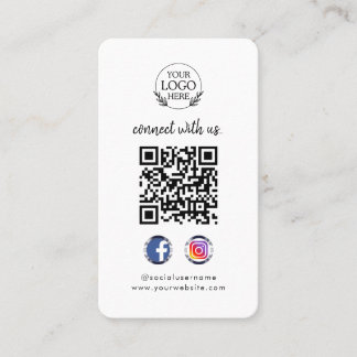 Anslut med Oss | Anpassad QR-kod för Sociala Medie Visitkort