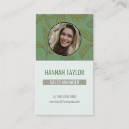 Anslut med oss | QR Code Grönt Tea Logotyp Busines Visitkort