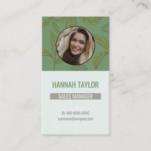 Anslut med oss QR Code Grönt Tea Logotyp Busines Visitkort