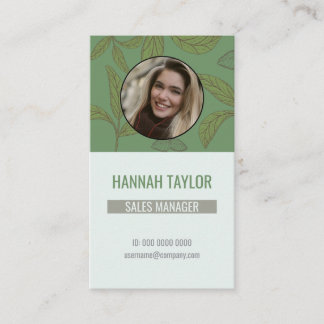 Anslut med oss | QR Code Grönt Tea Logotyp Busines Visitkort