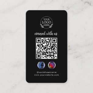 Anslut med oss QR-kod för anpassningsbar Social Visitkort