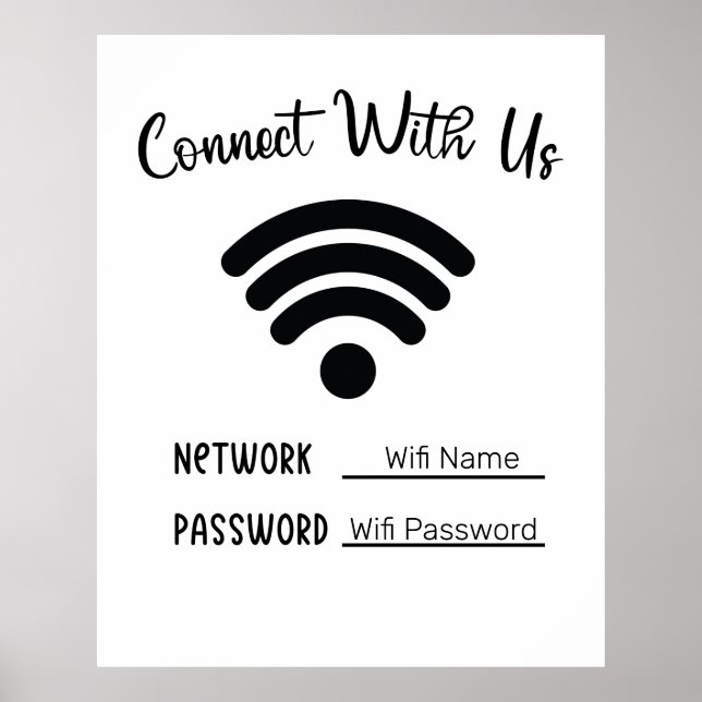 Anslut med oss WiFi Poster (Framsidan)