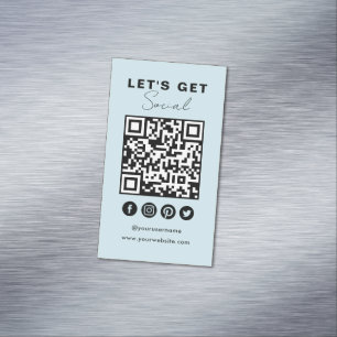 Anslut med Social Media QR-kodljus i Magnetiska Visitkort