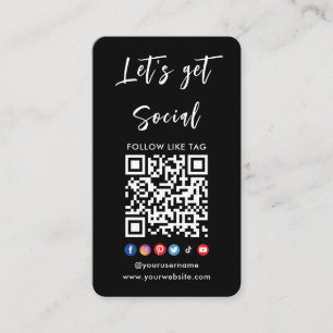 Anslut med svart Professionell för QR-kod i USA Visitkort