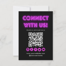 Anslut med USA QR-Affärskortet Social Media Inbjudningar
