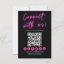 Anslut med USA QR-Affärskortet Social Media Inbjudningar