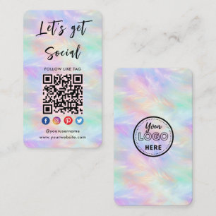 Anslut med USA:s Opal Snyggt Qr-kod för originalve Visitkort