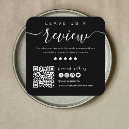 Anslut med USA:s QR-kod | Lämna oss en modern rece Fyrkantigt Visitkort