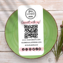 Anslut med USA Social Media QR-kod - minimalistisk