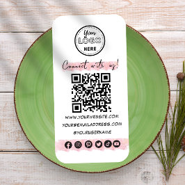 Anslut med USA Social Media QR-kod - minimalistisk Visitkort