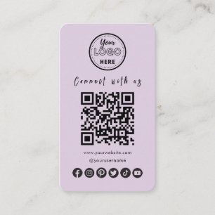 Anslut med USA Social Media QR-Trendigets Lila för Visitkort