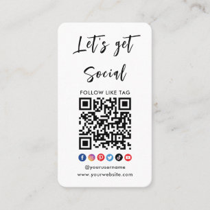 Anslut med vit Professionell för QR-kod från USA Visitkort