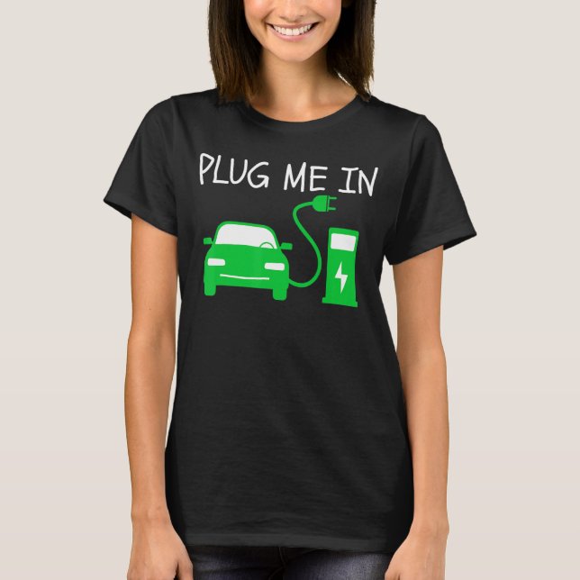 Anslut mig till EV Life Eco Mode Drive EV:s Electr T Shirt (Framsida)
