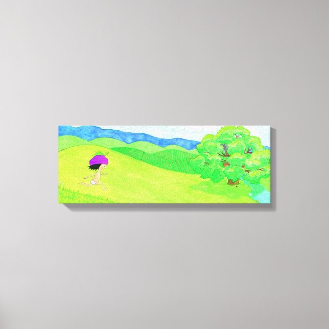 Anslut som kör arbetsyta canvastryck (Framsida)