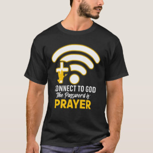 Anslut till gud Christia Jesus Kor Faith Prayer T Shirt