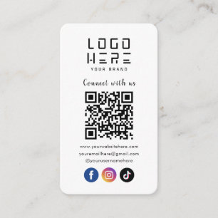 Anslut till oss Facebook Instagram Tiktok QR-kod Tilläggskort