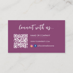 Anslut till oss Instagram Facebook Logotyp Berry Visitkort