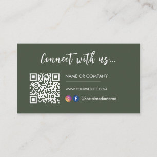 Anslut till oss Instagram Facebook Logotyp Forest Visitkort