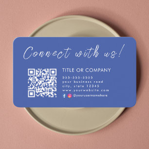 Anslut till oss Instagram Facebook Qr-kod Visitkort