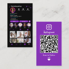 Anslut till oss på Instagram Purple | Sociala med Visitkort