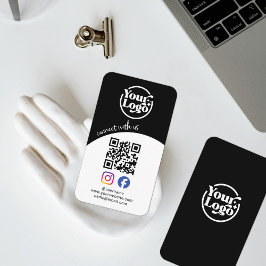 Anslut till oss QR-kod logotyp Sociala medier Svar Visitkort