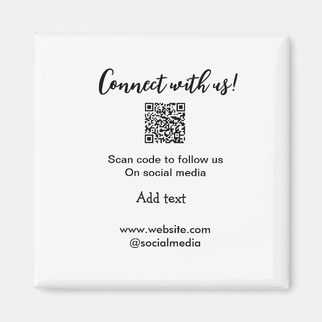 Anslut till oss skanna QR-kod lägg till e-post för Magnet (Framsidan)