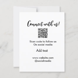 Anslut till oss skanna QR-kod lägg till e-post för Vykort