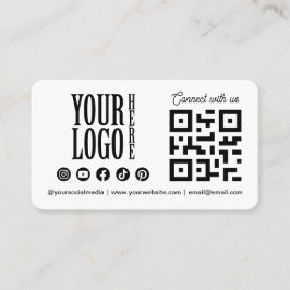 Anslut till oss Social Media QR-kod med Business Visitkort