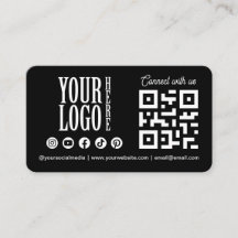 Anslut till oss Social Media QR-kod Svart Företag