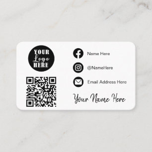 Anslut till oss   Social Media QR Visitkort