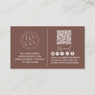 Anslut till oss Sociala medier Qr-kod logotyp Före Visitkort