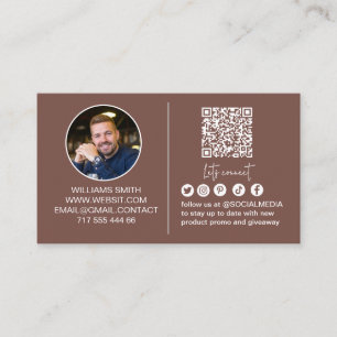 Anslut till oss Sociala medier Qr-kod logotyp Före Visitkort