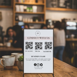 Anslut till oss Sociala medier Tecken | Redigerbar Poster