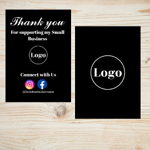 Anslut till USA Social Media logotyp Small Busines Tack Kort