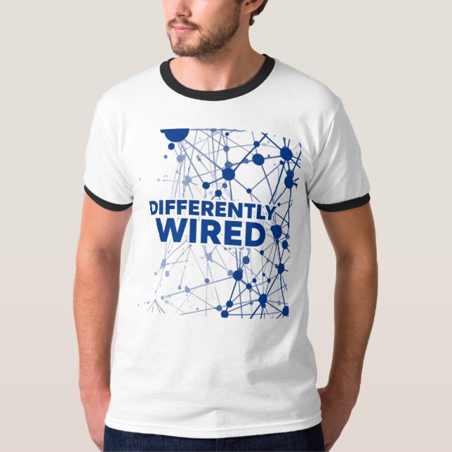 Ansluten Autism Awareness Month Blå  T Shirt (Framsida)