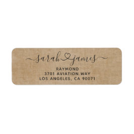 Ansluten av Returadressen Kärlek Bröllop Returadress Etikett