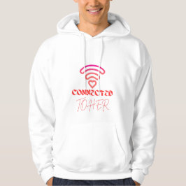 Ansluten till hennes WiFi Heart Design Manar Hoodi Hoodie