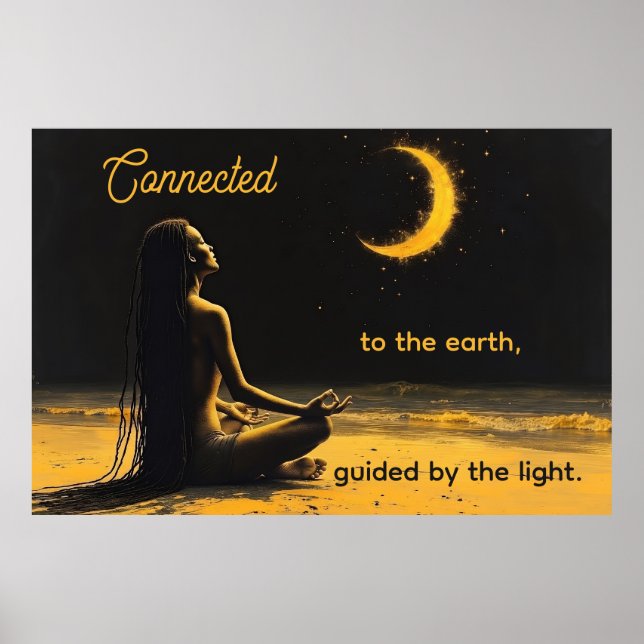 Ansluten till jorden, vägledd av ljuset poster (Framsidan)