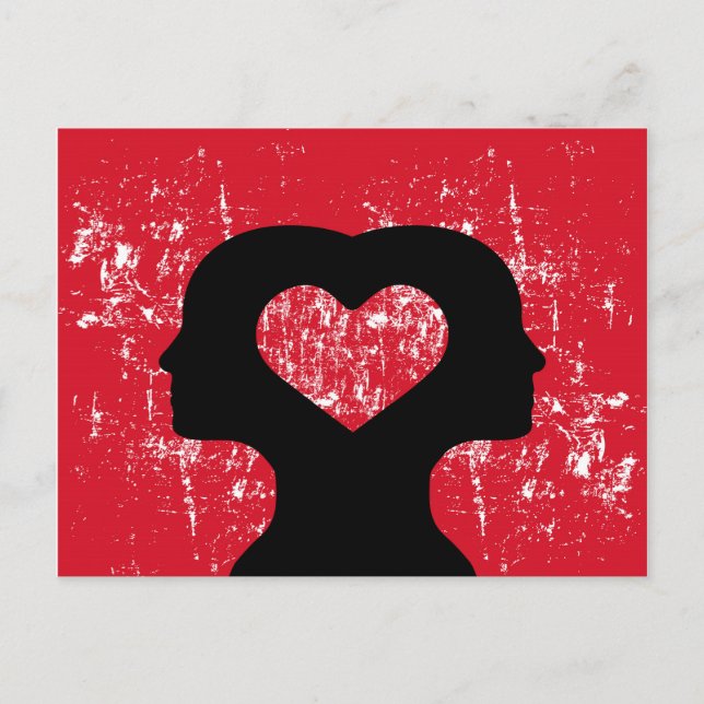 Ansluten till kärlek vykort (Framsida)