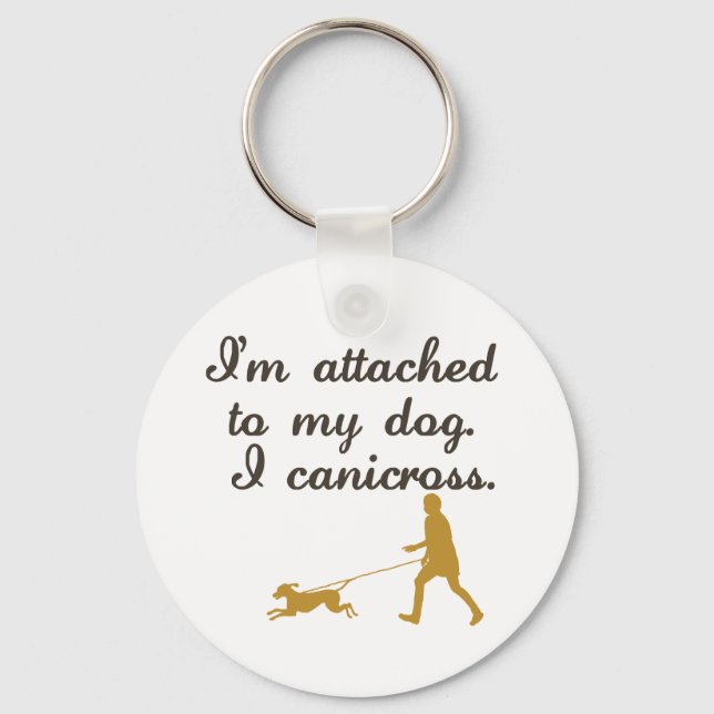 Ansluten till min Hund Nyckelring (Framsida)