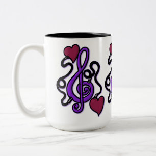Ansluten till Music Lila Note Mugg