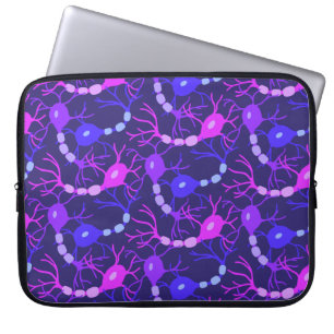 Anslutna neuroner neonlila laptop fodral