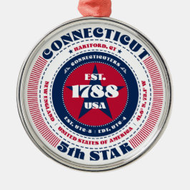 Anslutning 5:e delstatens julprydnad julgransprydnad metall