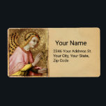 ANSLUTNING ANGEL av Simone Martini Parchment Fraktsedel<br><div class="desc">Elegant,  konstnärlig och klassisk design härledd från en medeltida målning med en ljus 3D-gemsten. Italienska Painter Simone Martini var ett stort figur i utvecklingen av den italienska målningen tidigt och påverkade starkt utvecklingen av Internationell gotiic Stil.Fotografi och digital behandling för bättre tryckning av Bulgan Lumini.</div>