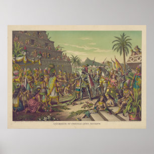 Anslutning av Hernan Cortez till Mexiko, nr 8:e 15 Poster